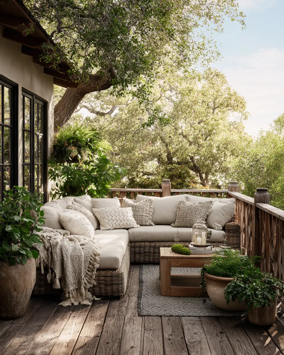 Neutral Traditional Patio Decor Ideas