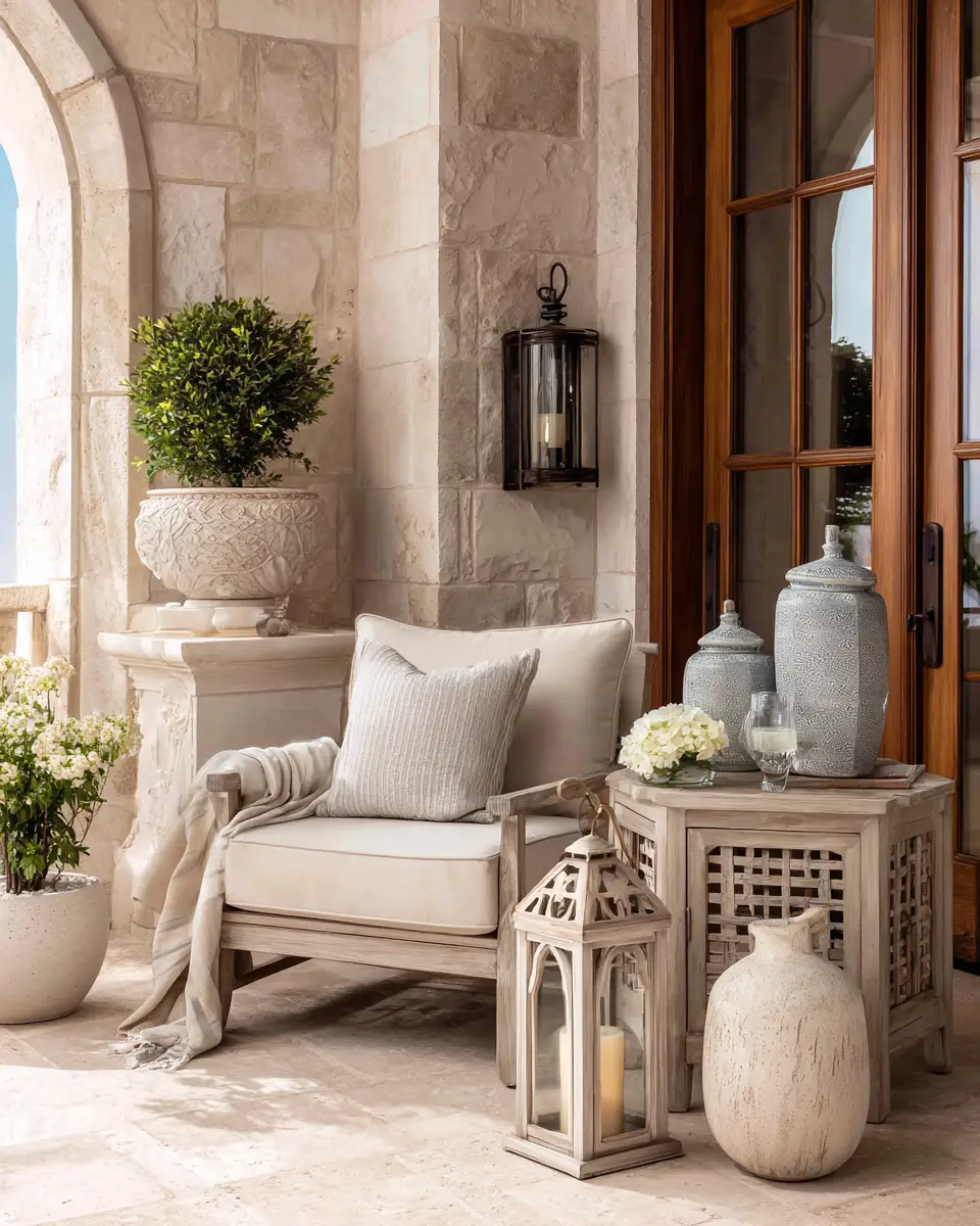 Neutral Traditional Patio Decor Ideas