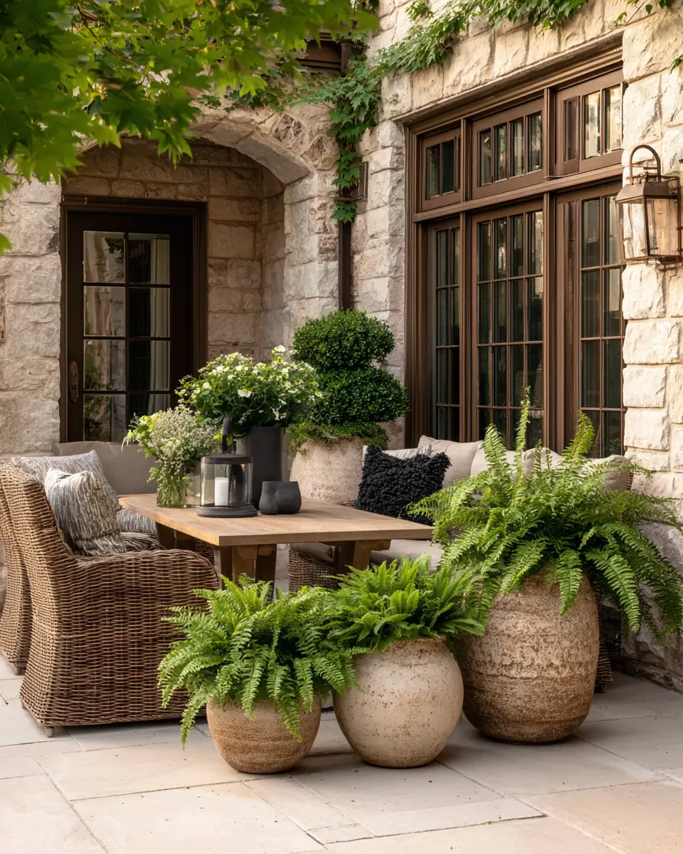 Neutral Traditional Patio Decor Ideas