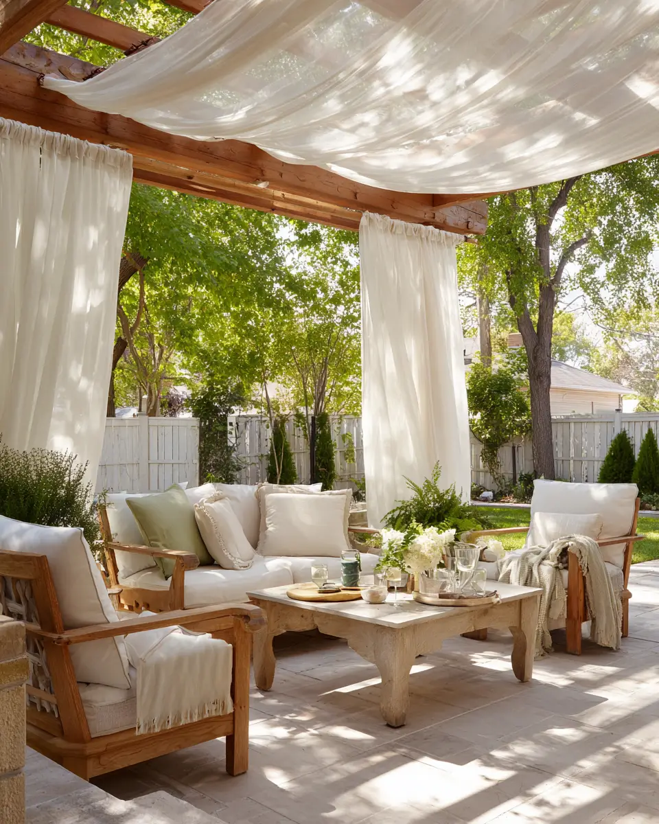 Neutral Traditional Patio Decor Ideas