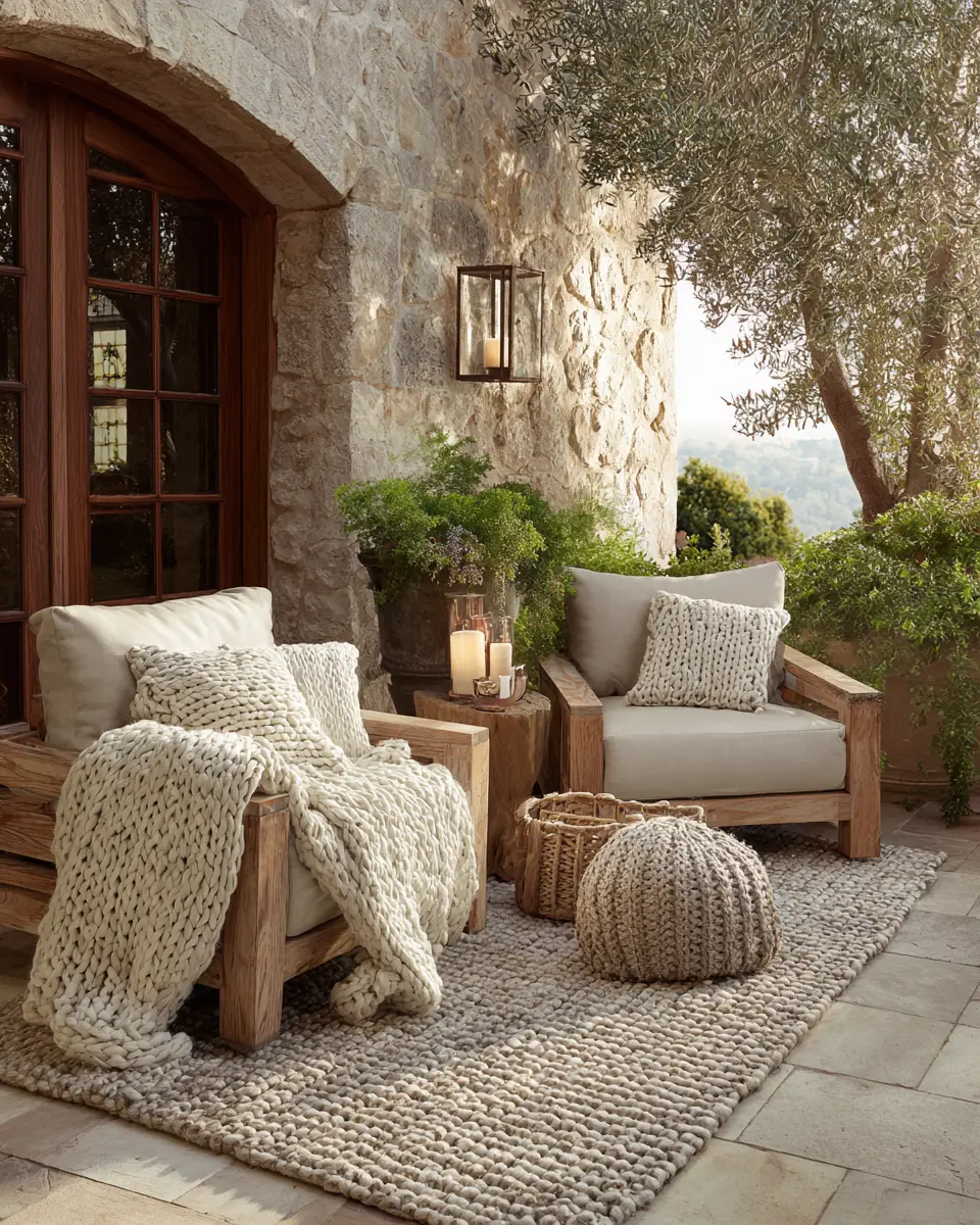 Neutral Traditional Patio Decor Ideas