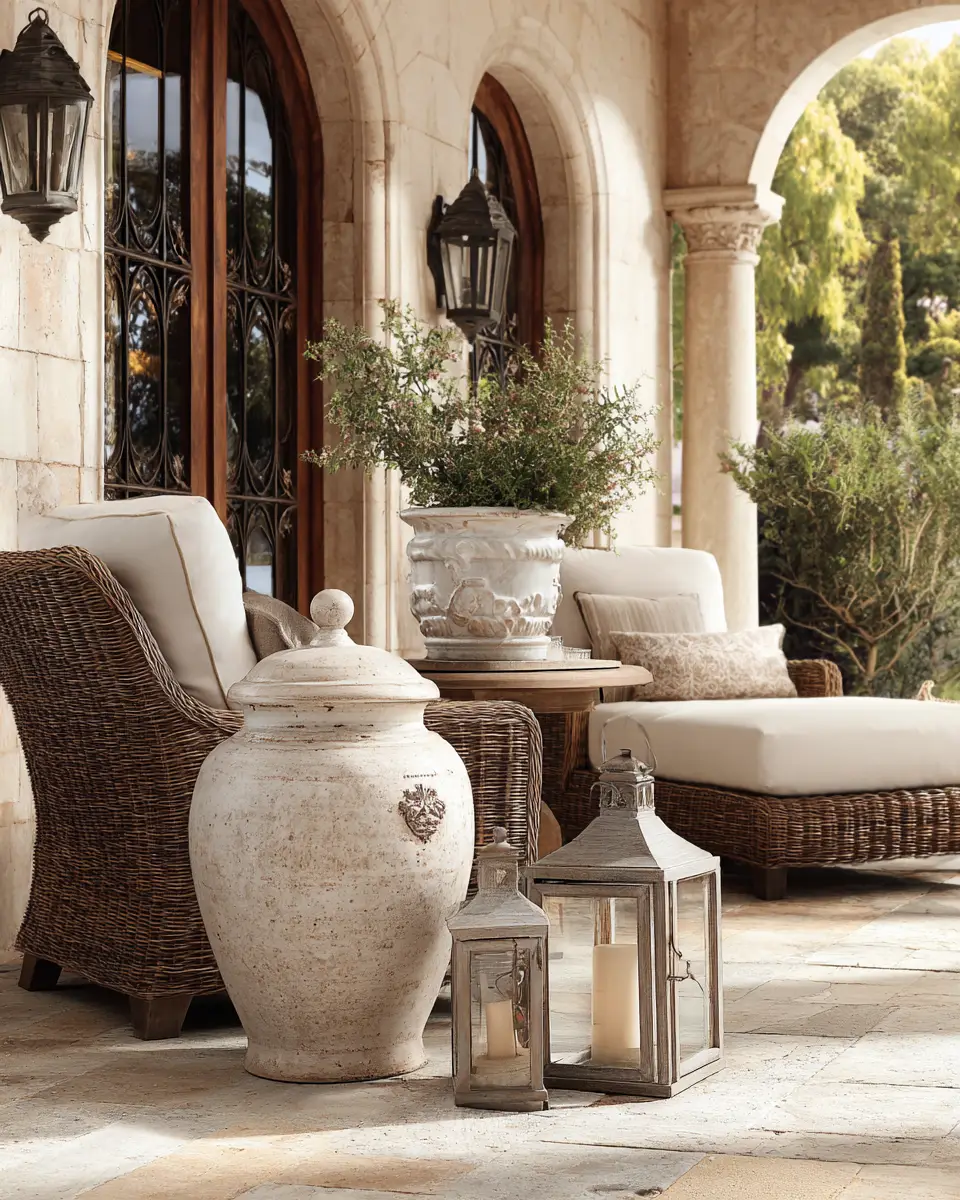 Neutral Traditional Patio Decor Ideas