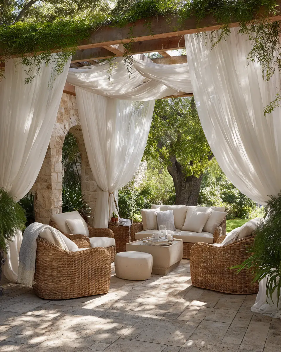 Neutral Traditional Patio Decor Ideas