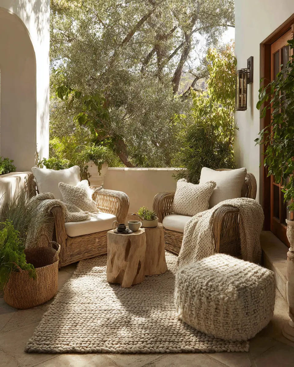 Neutral Traditional Patio Decor Ideas