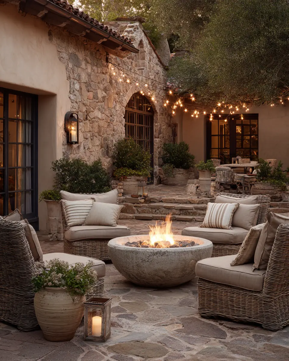 Neutral Traditional Patio Decor Ideas