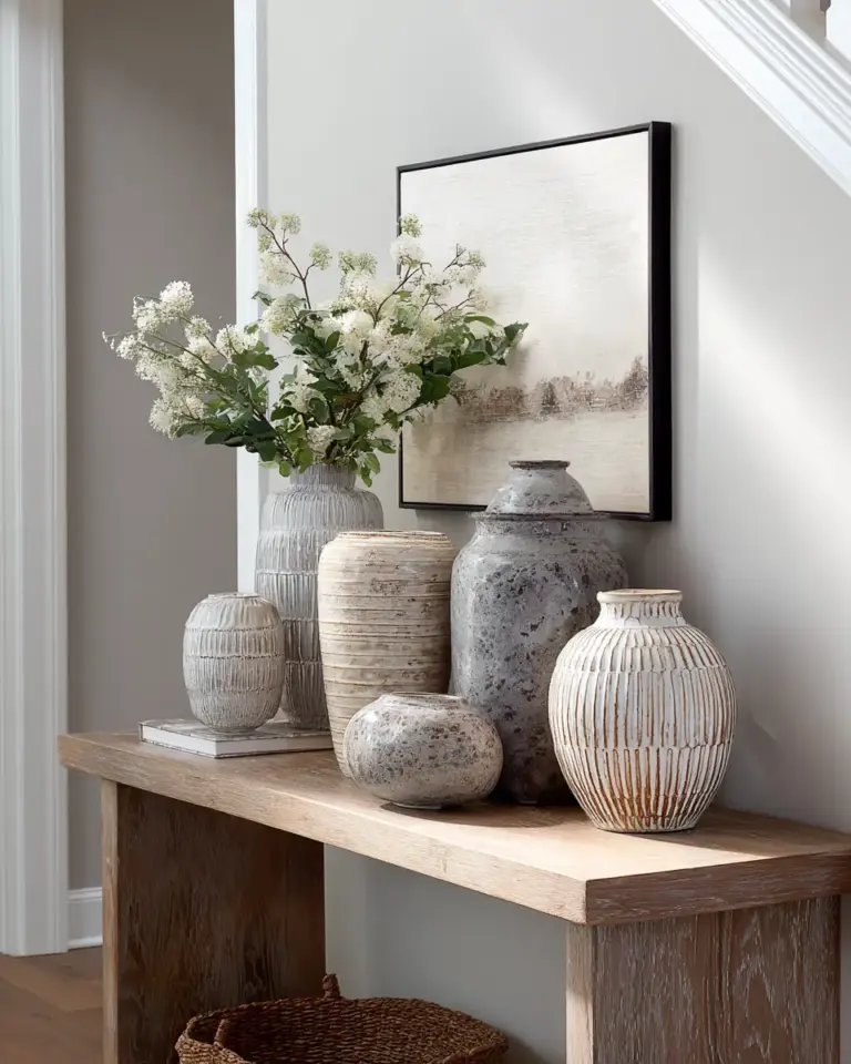 Neutral Transitional Entryway Decor Ideas - Featured
