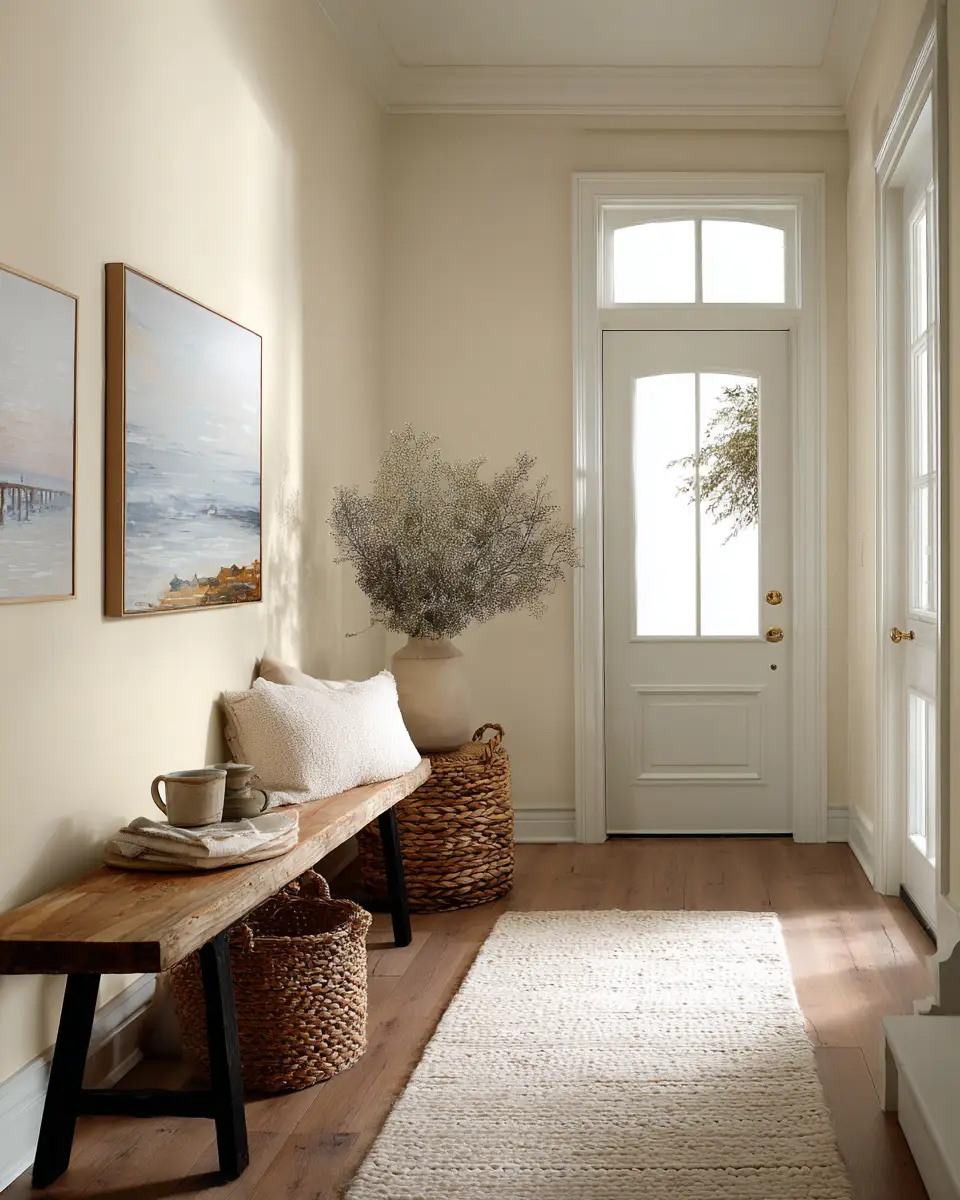 Neutral Transitional Entryway Decor Ideas