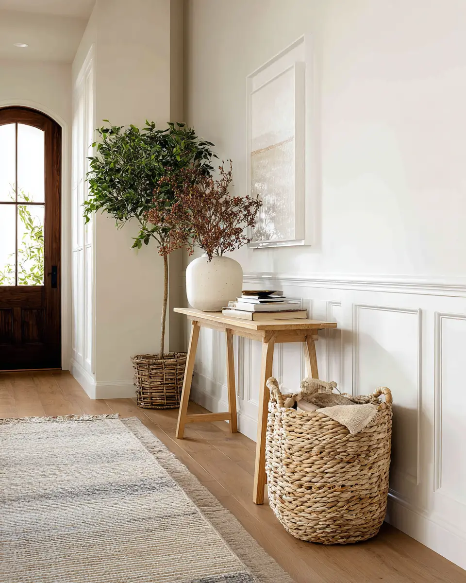 Neutral Transitional Entryway Decor Ideas