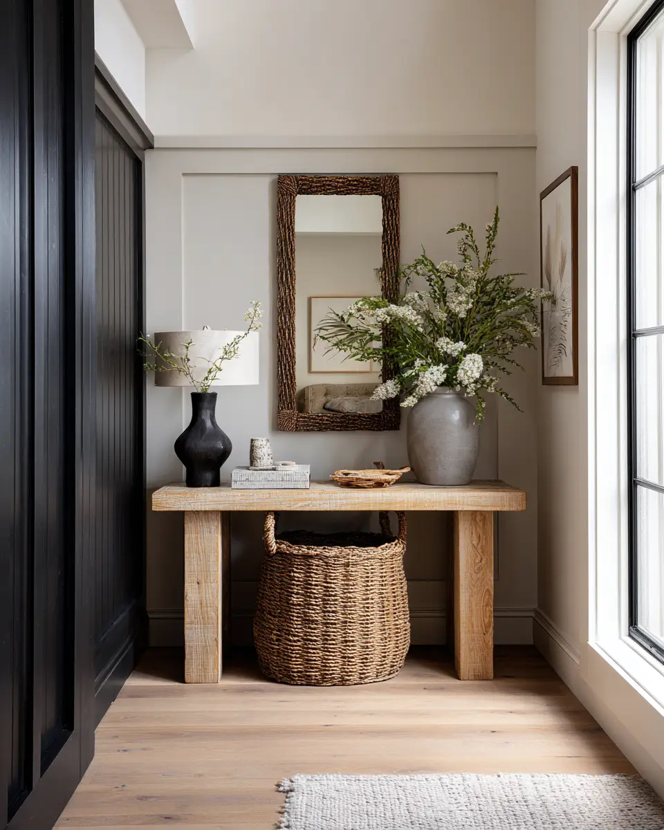 Neutral Transitional Entryway Decor Ideas