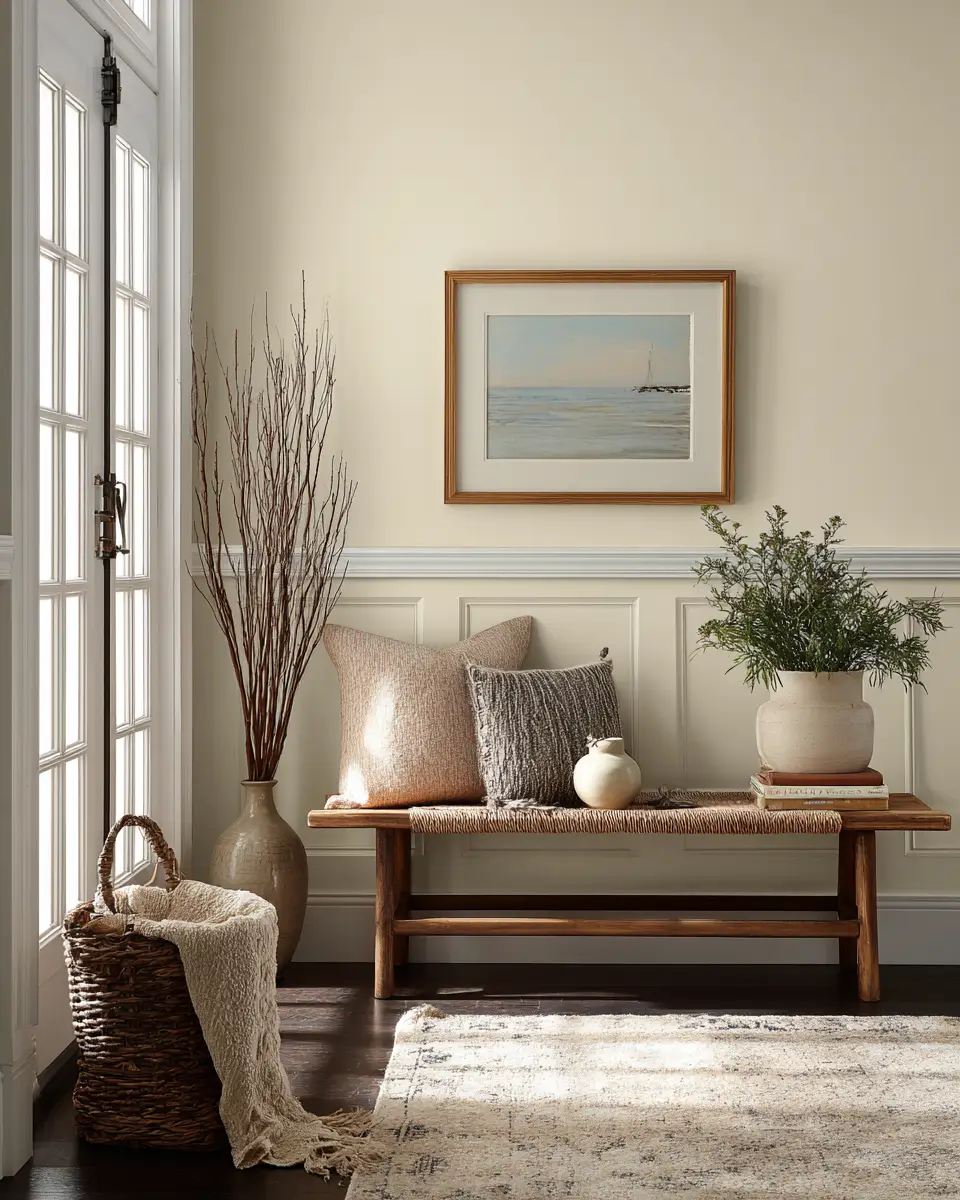 Neutral Transitional Entryway Decor Ideas
