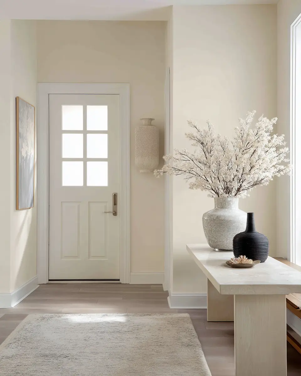 Neutral Transitional Entryway Decor Ideas