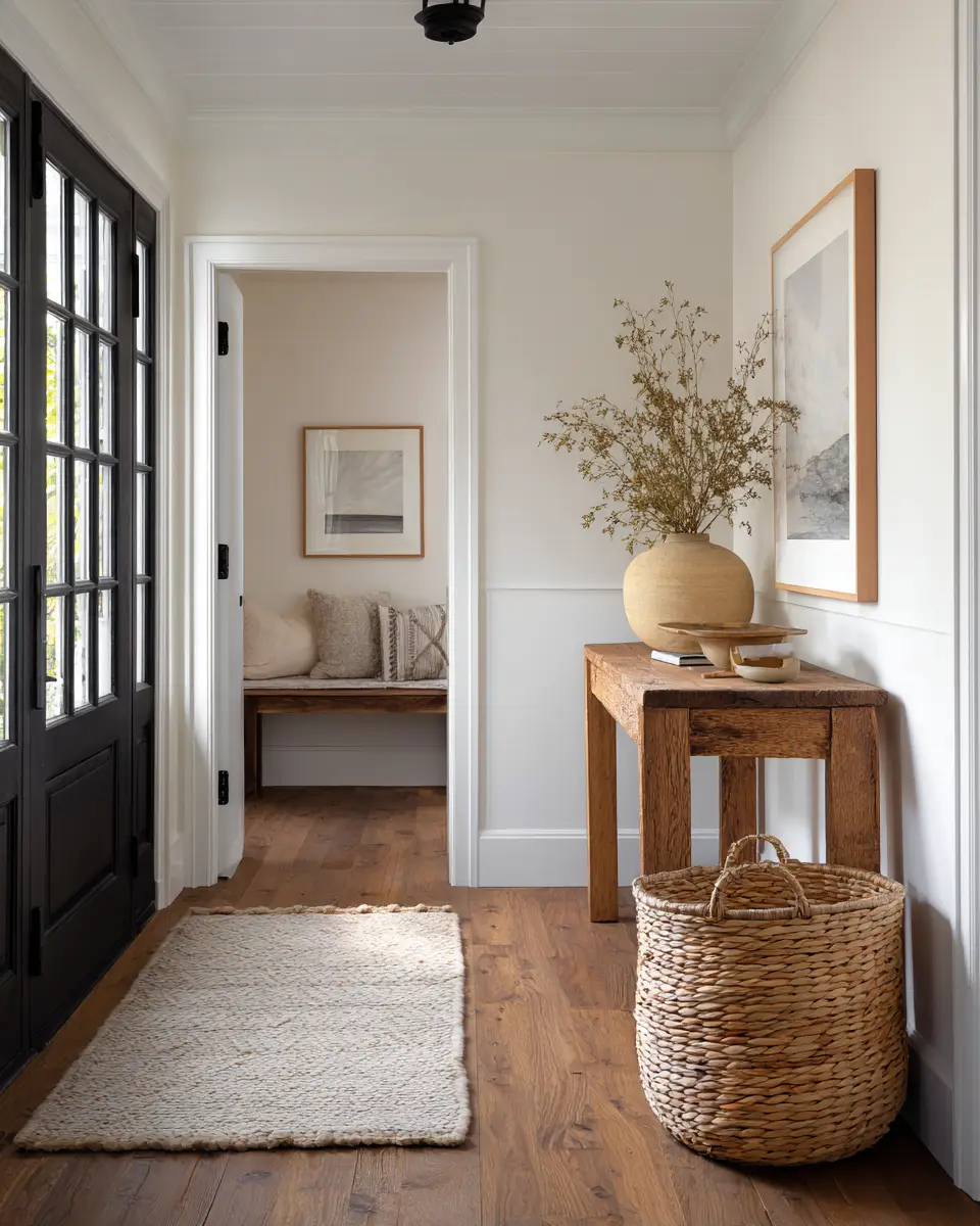 Neutral Transitional Entryway Decor Ideas