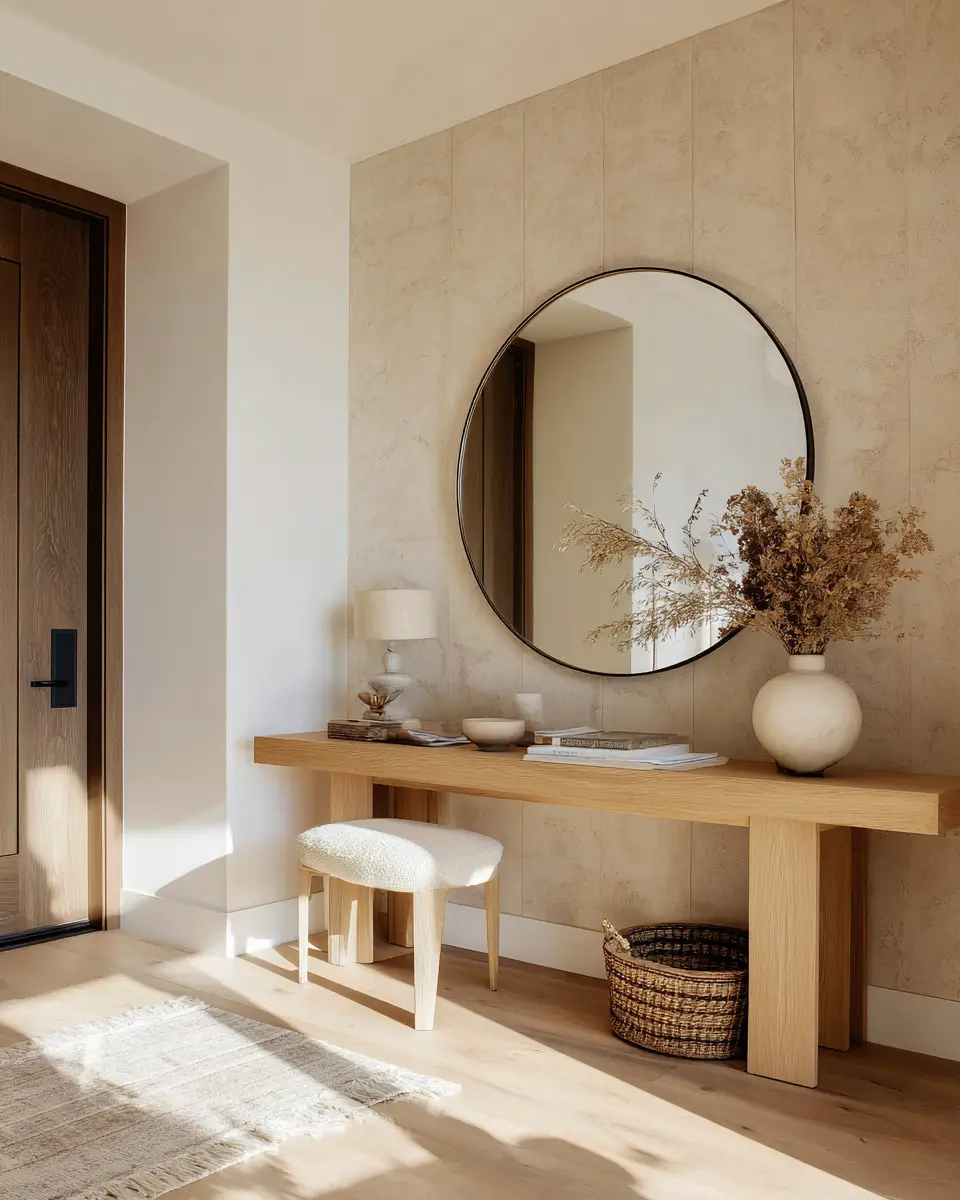 Neutral Transitional Entryway Decor Ideas