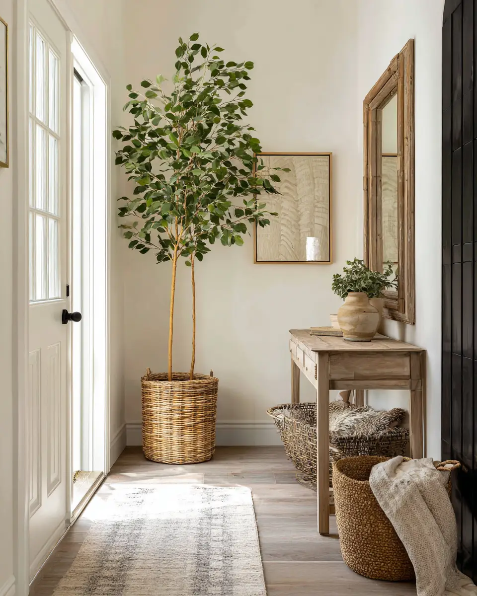 Neutral Transitional Entryway Decor Ideas