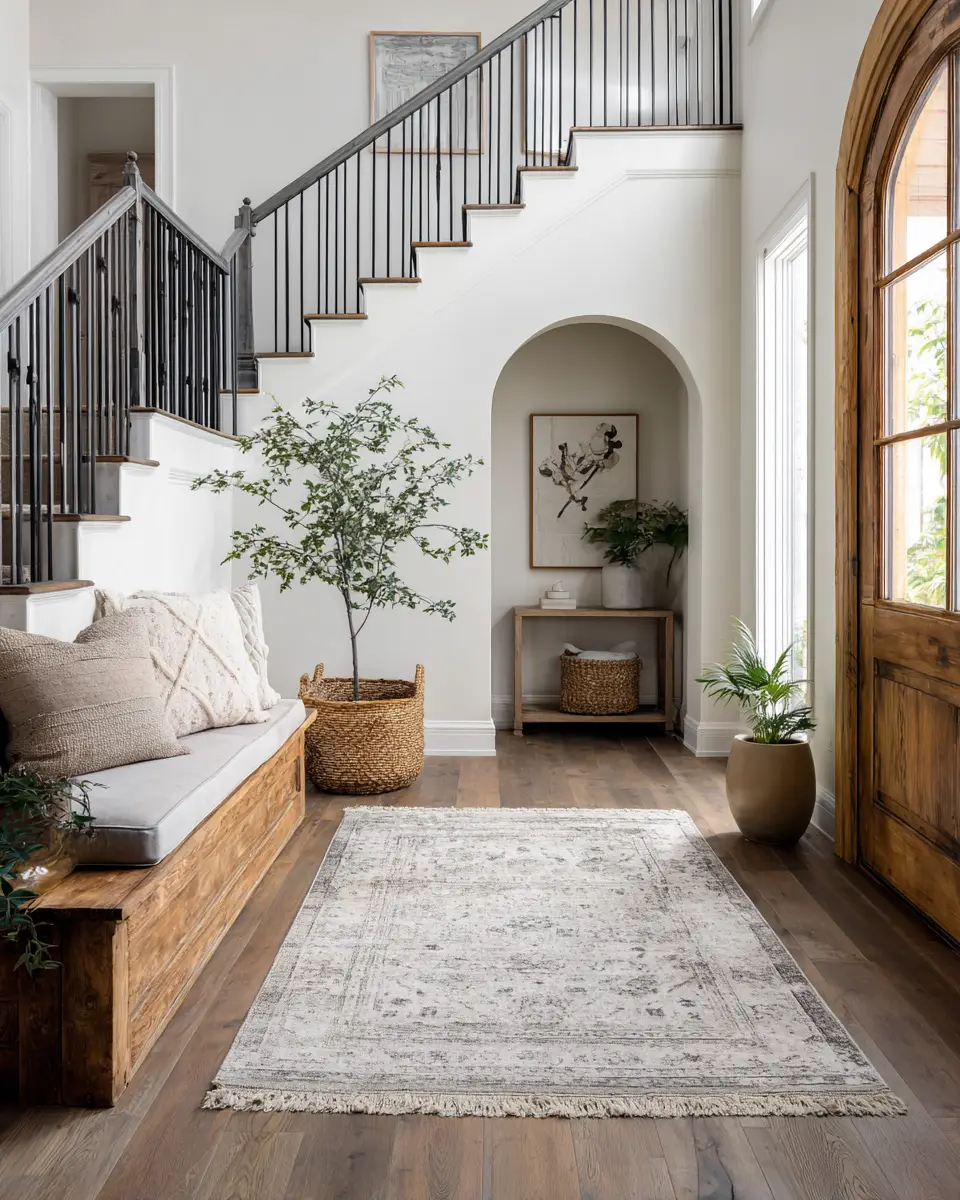 Neutral Transitional Entryway Decor Ideas