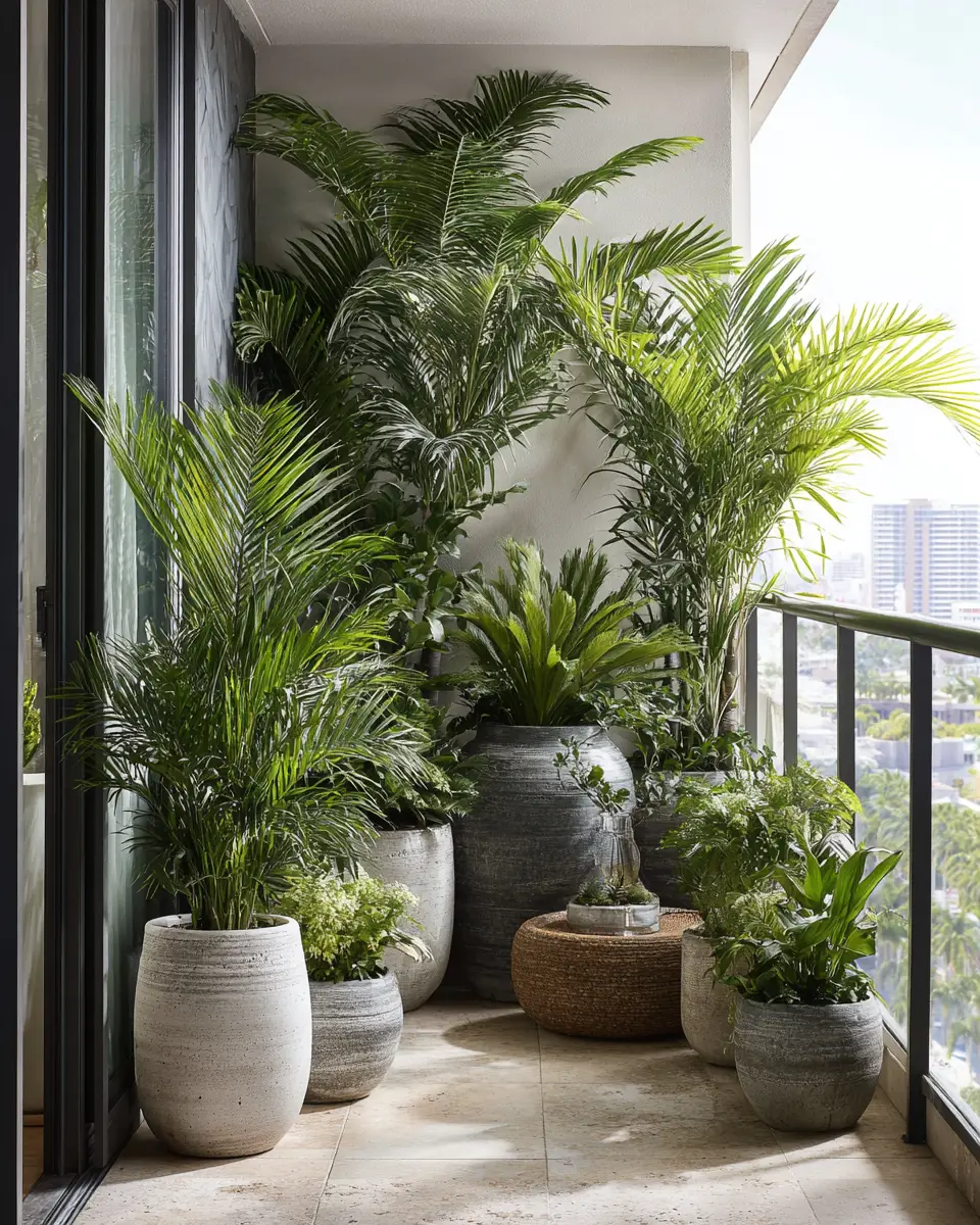 Neutral Tropical Balcony Decor Ideas