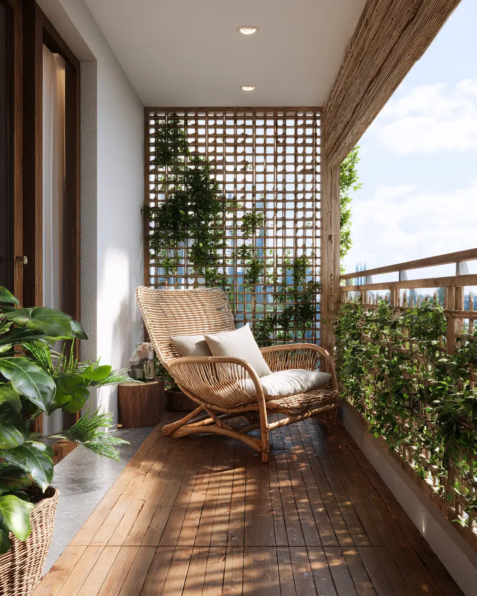 Neutral Tropical Balcony Decor Ideas