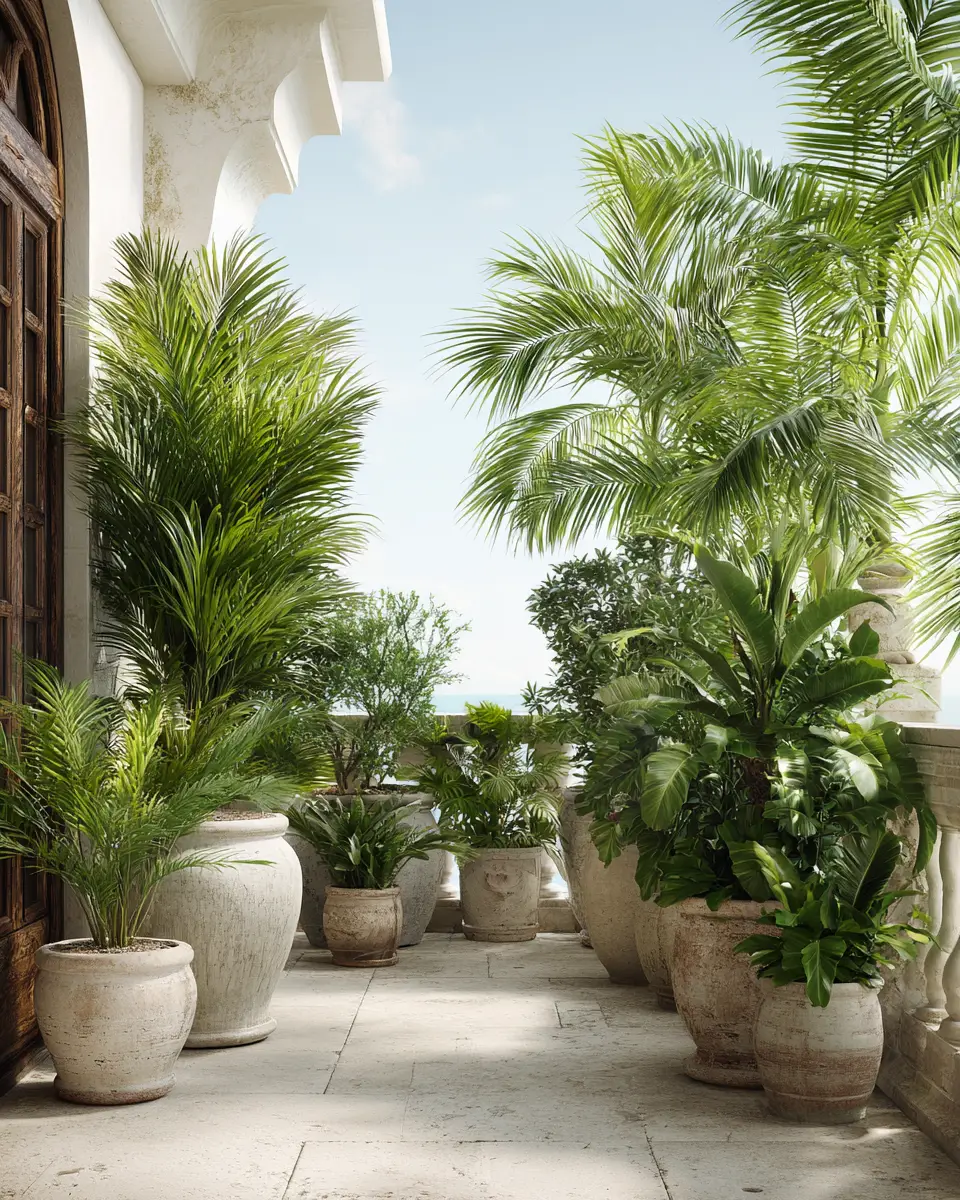 Neutral Tropical Balcony Decor Ideas
