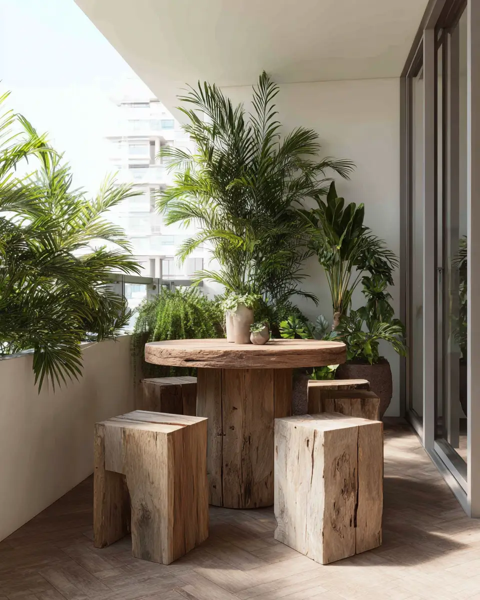 Neutral Tropical Balcony Decor Ideas