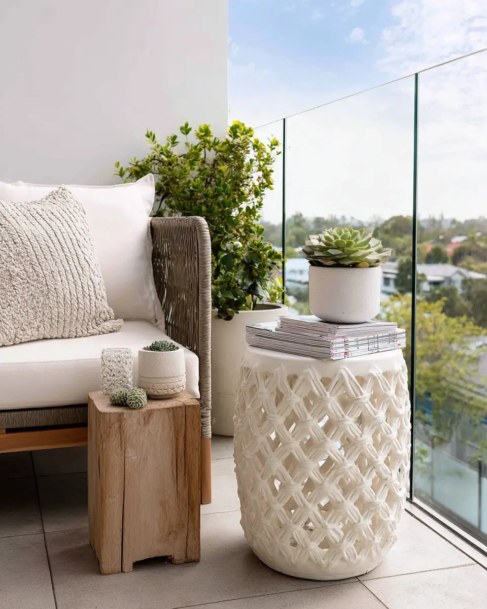 Neutral Tropical Balcony Decor Ideas