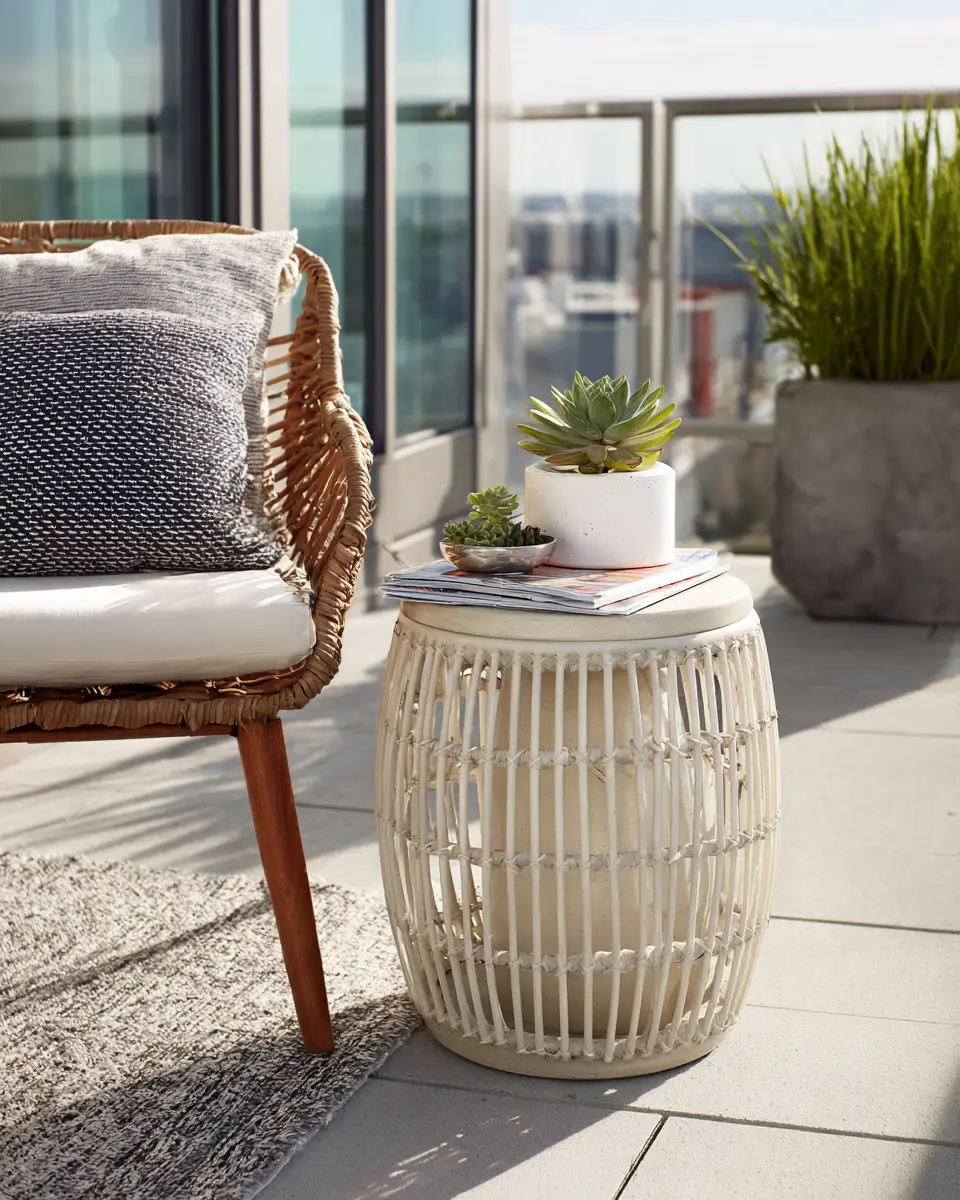 Neutral Tropical Balcony Decor Ideas