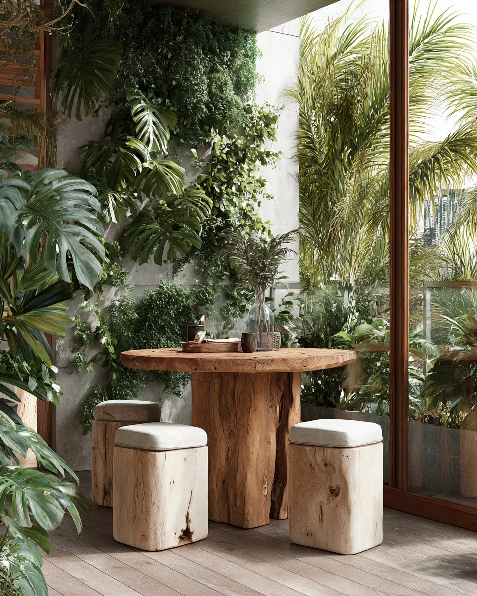 Neutral Tropical Balcony Decor Ideas