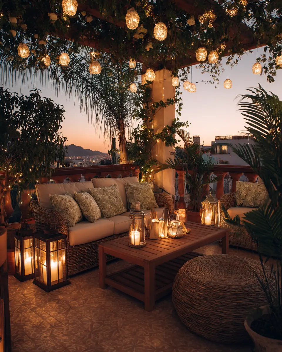 Neutral Tropical Balcony Decor Ideas