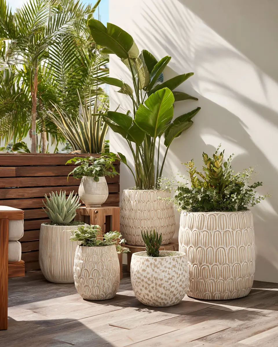Neutral Tropical Balcony Decor Ideas