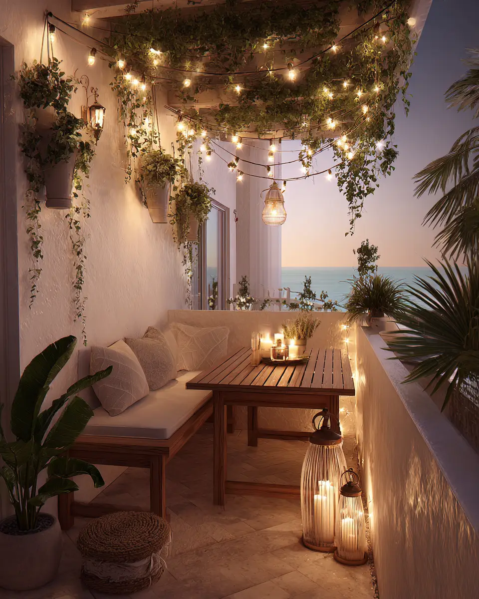 Neutral Tropical Balcony Decor Ideas