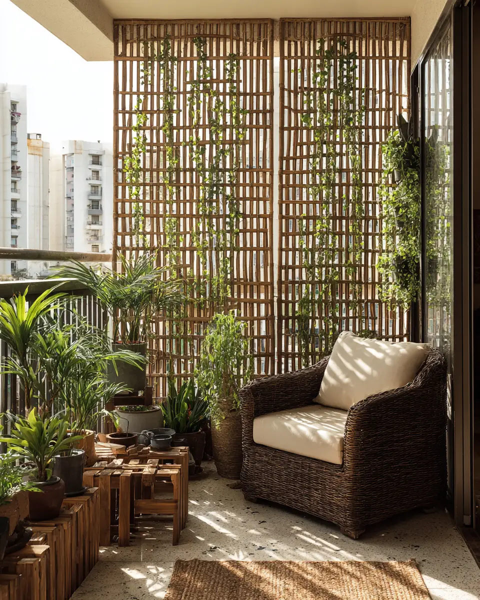 Neutral Tropical Balcony Decor Ideas