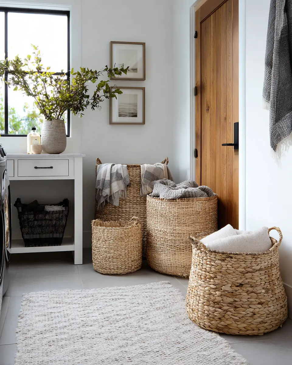 Neutral Urban Laundry Room Decor Ideas