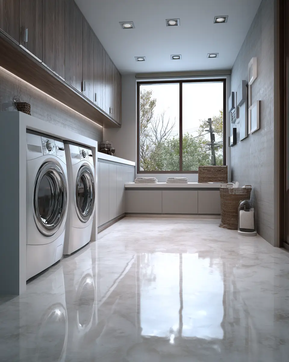 Neutral Urban Laundry Room Decor Ideas