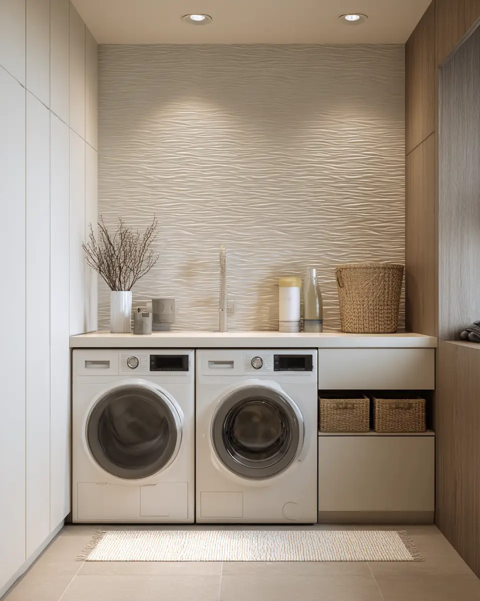 Neutral Urban Laundry Room Decor Ideas