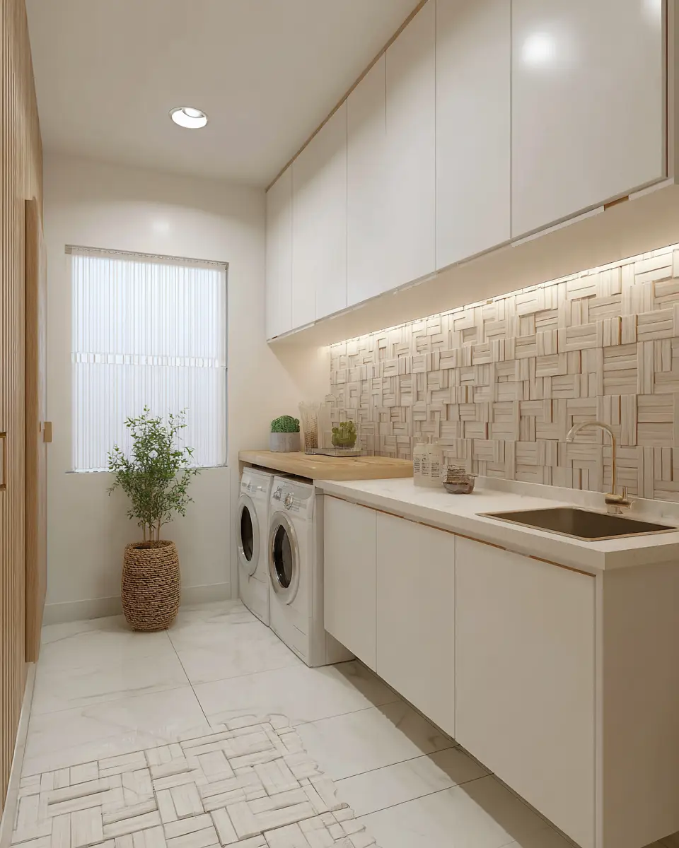 Neutral Urban Laundry Room Decor Ideas
