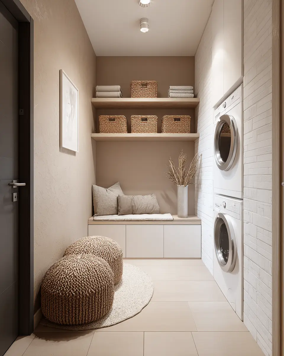 Neutral Urban Laundry Room Decor Ideas