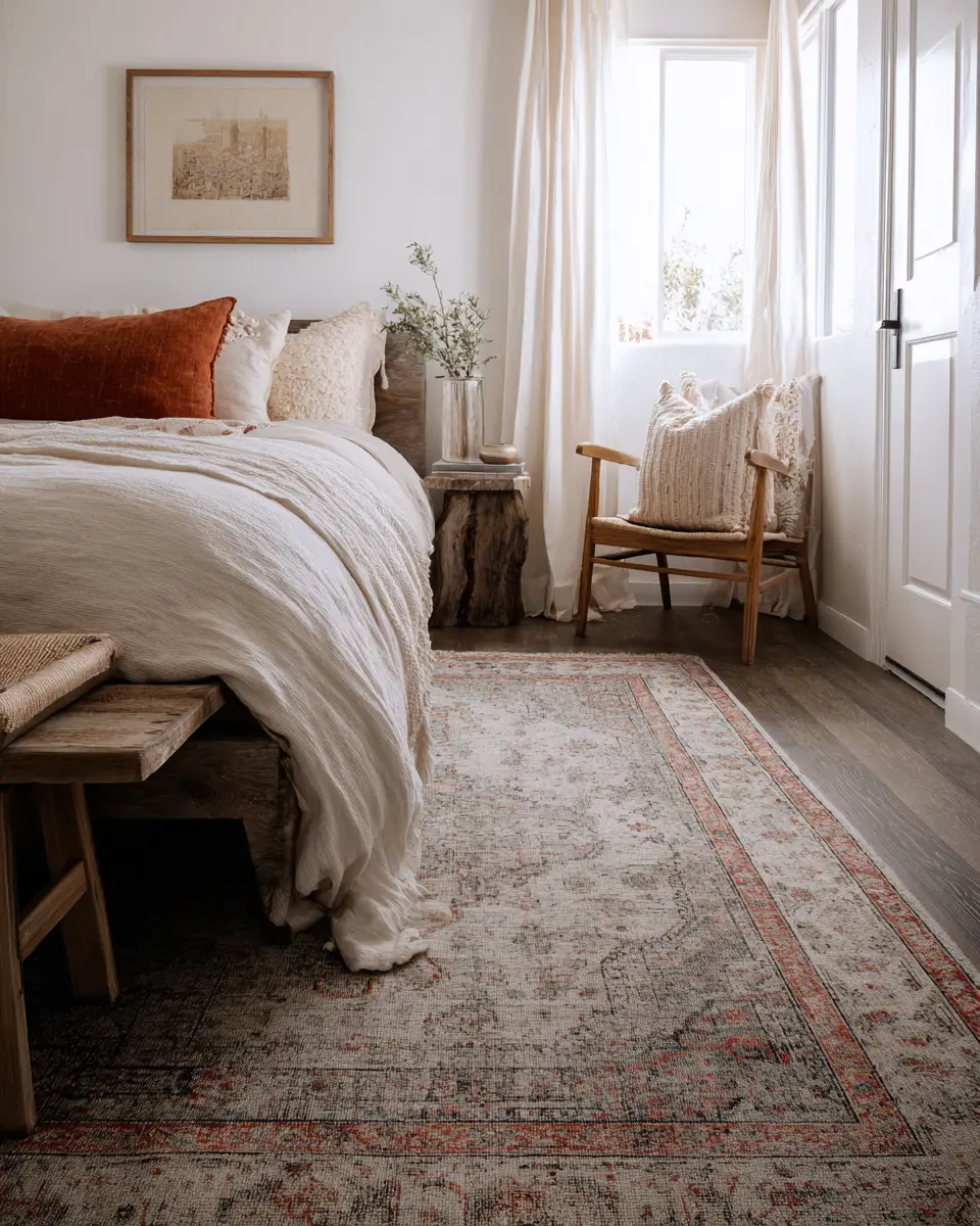 Neutral Vintage Bedroom Decor Ideas