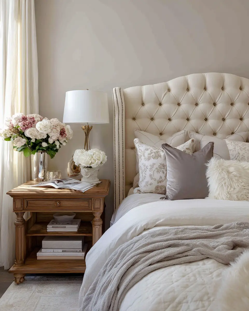 Neutral Vintage Bedroom Decor Ideas