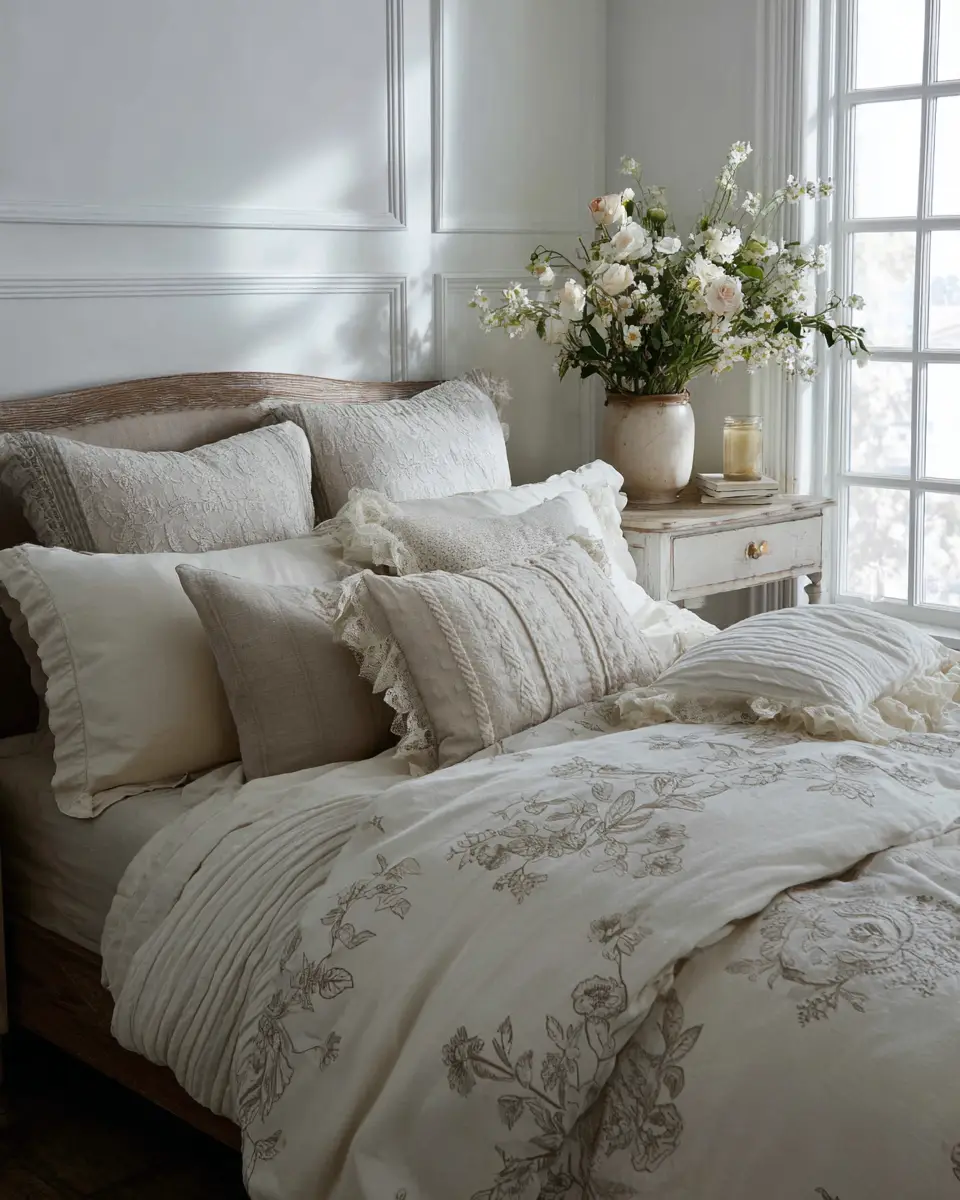 Neutral Vintage Bedroom Decor Ideas