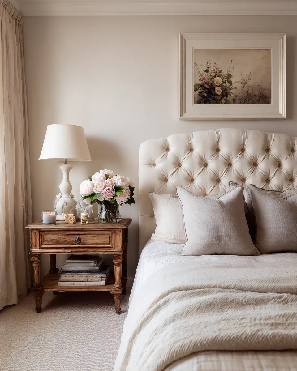 Neutral Vintage Bedroom Decor Ideas