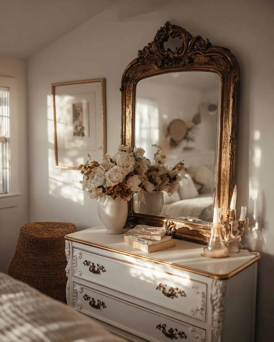 Neutral Vintage Bedroom Decor Ideas