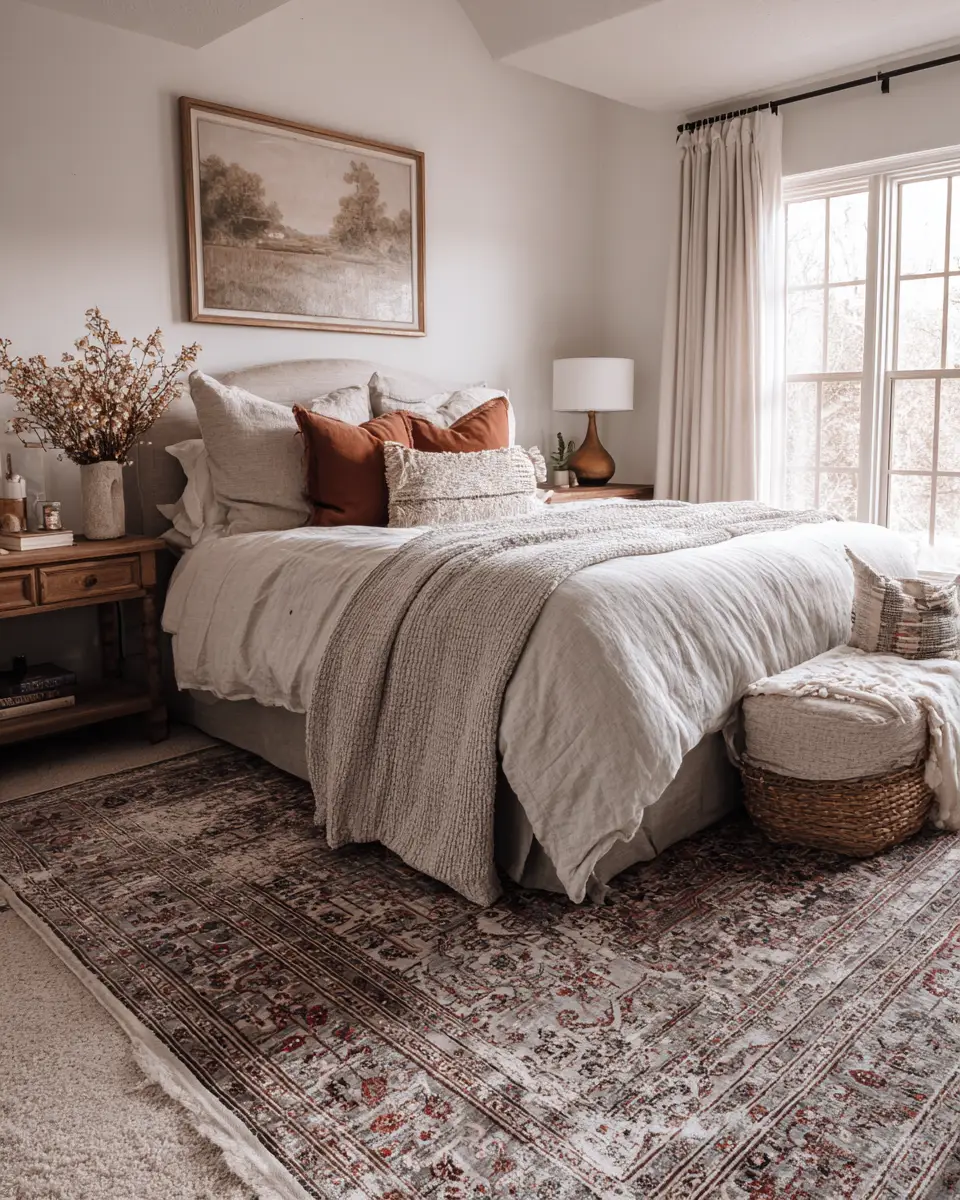 Neutral Vintage Bedroom Decor Ideas