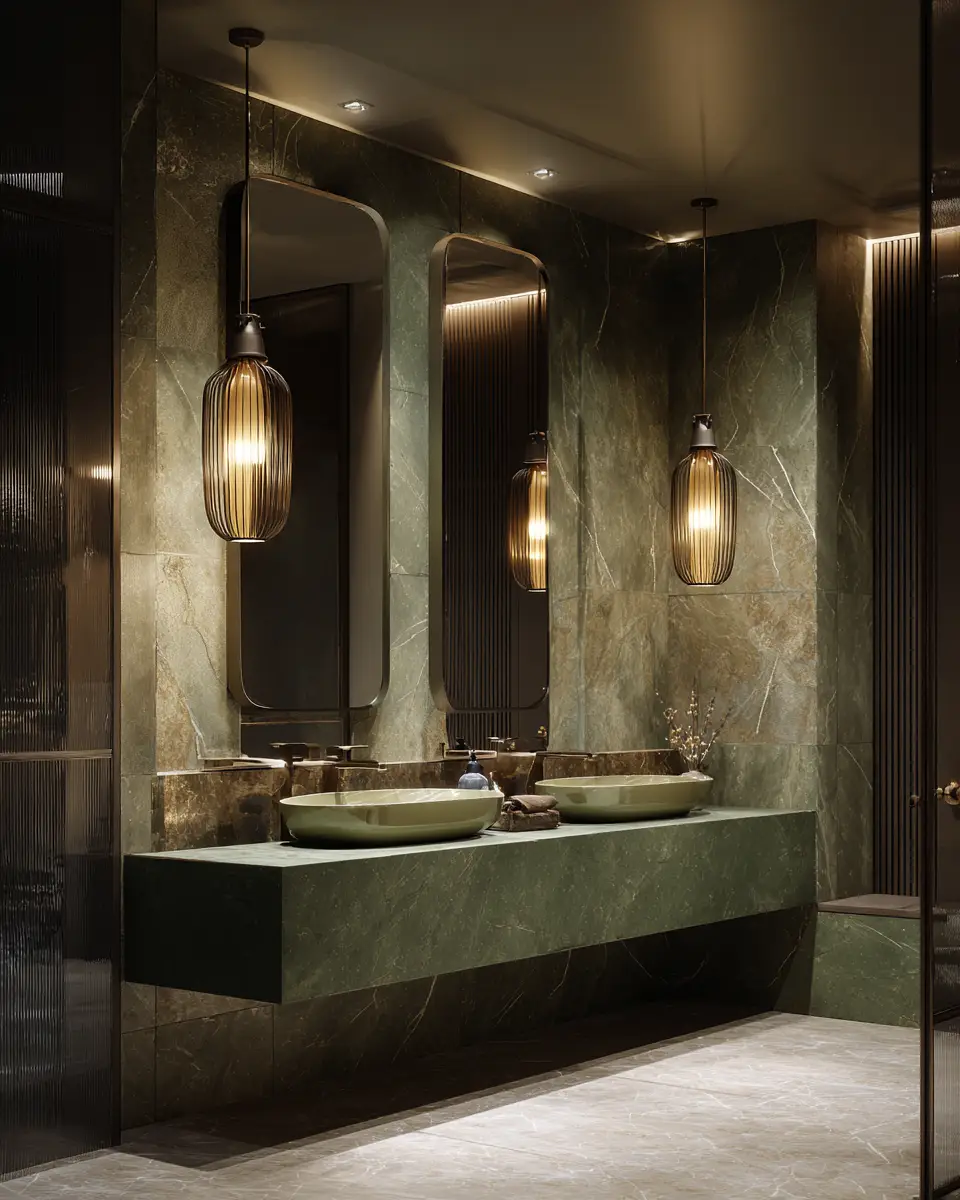 Olive Green Bathroom Decor Ideas