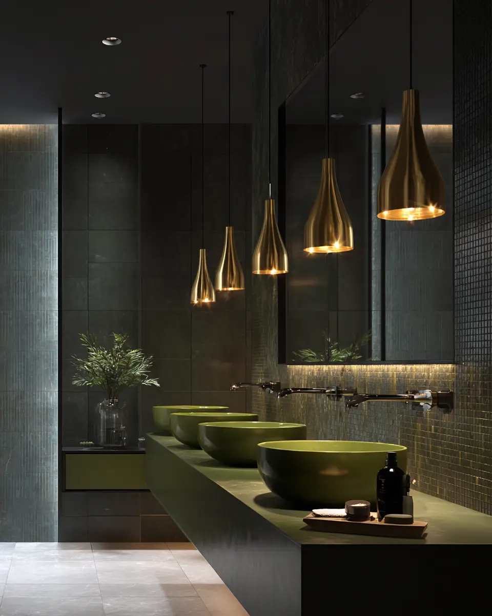 Olive Green Bathroom Decor Ideas