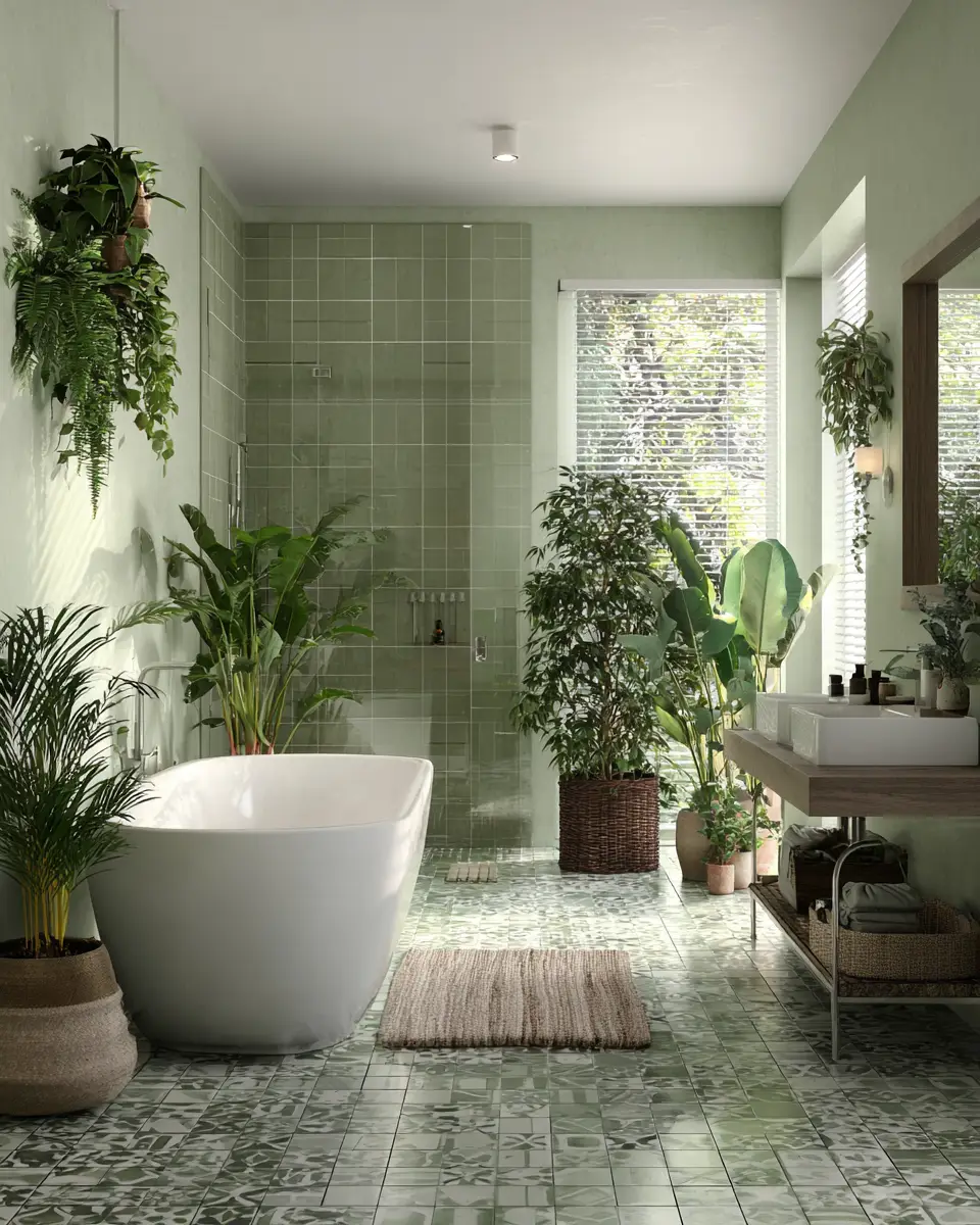Olive Green Bathroom Decor Ideas