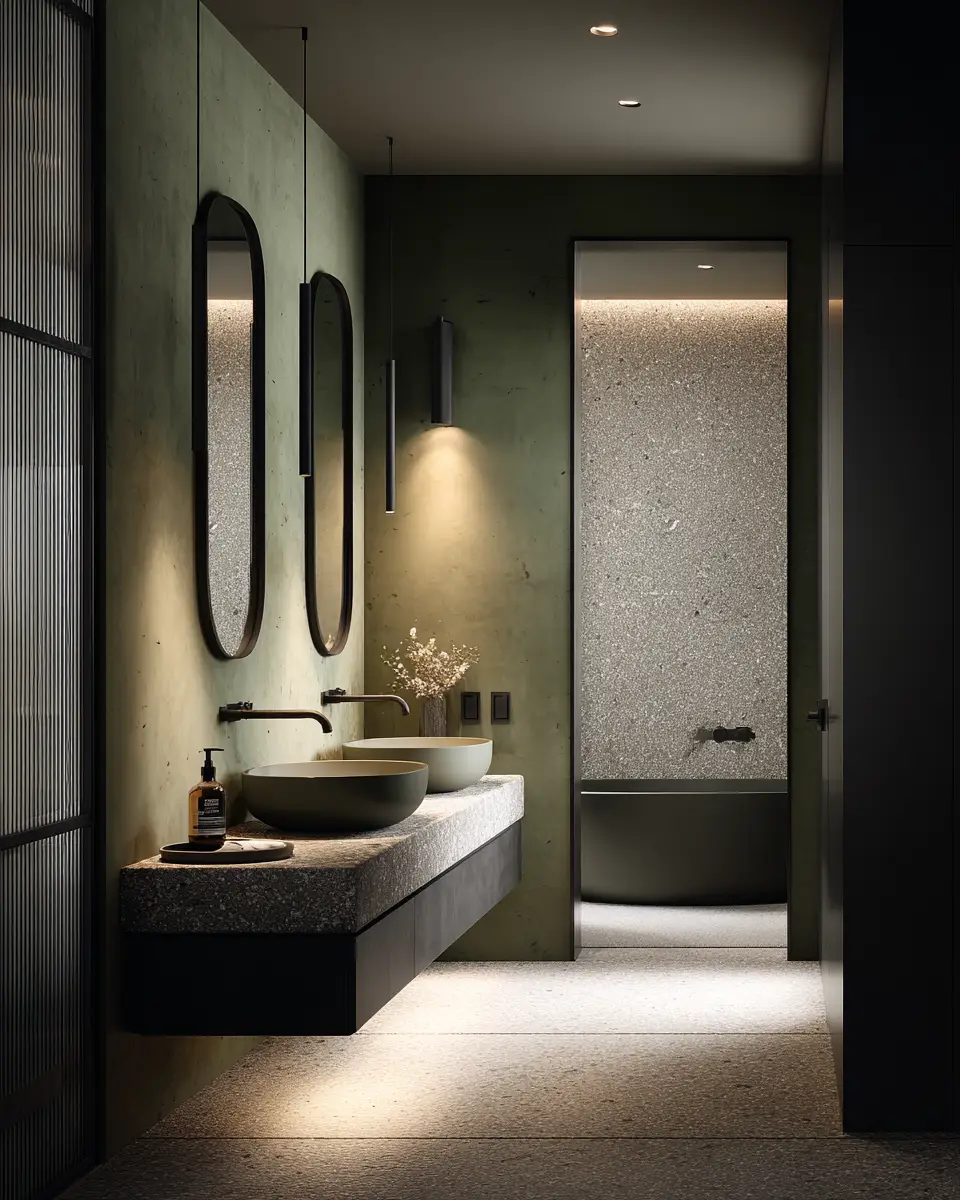 Olive Green Bathroom Decor Ideas