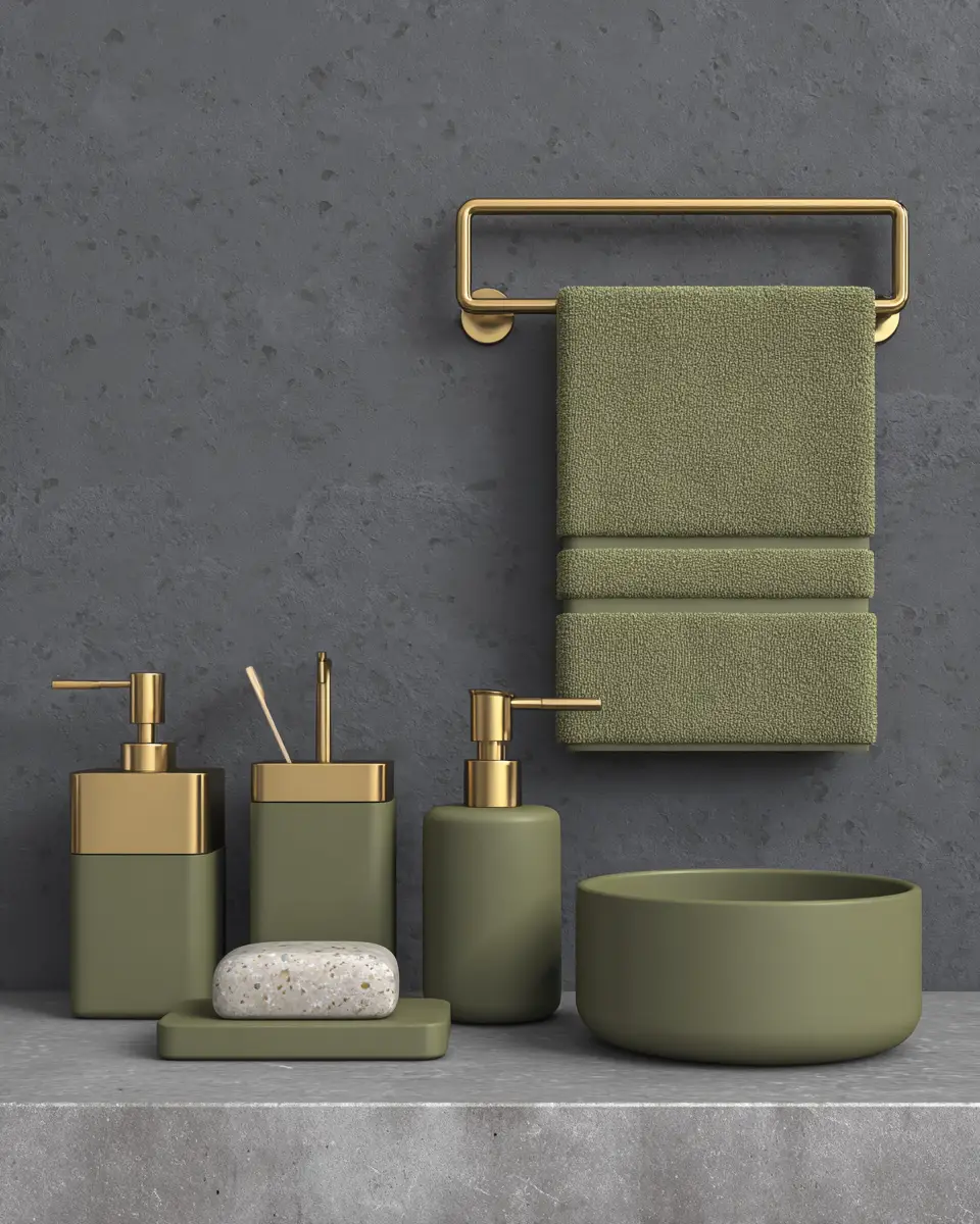 Olive Green Bathroom Decor Ideas