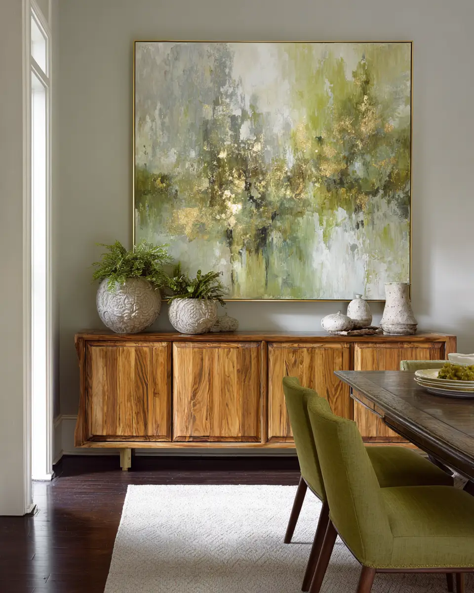 Olive Green Classic Dining Room Decor Ideas