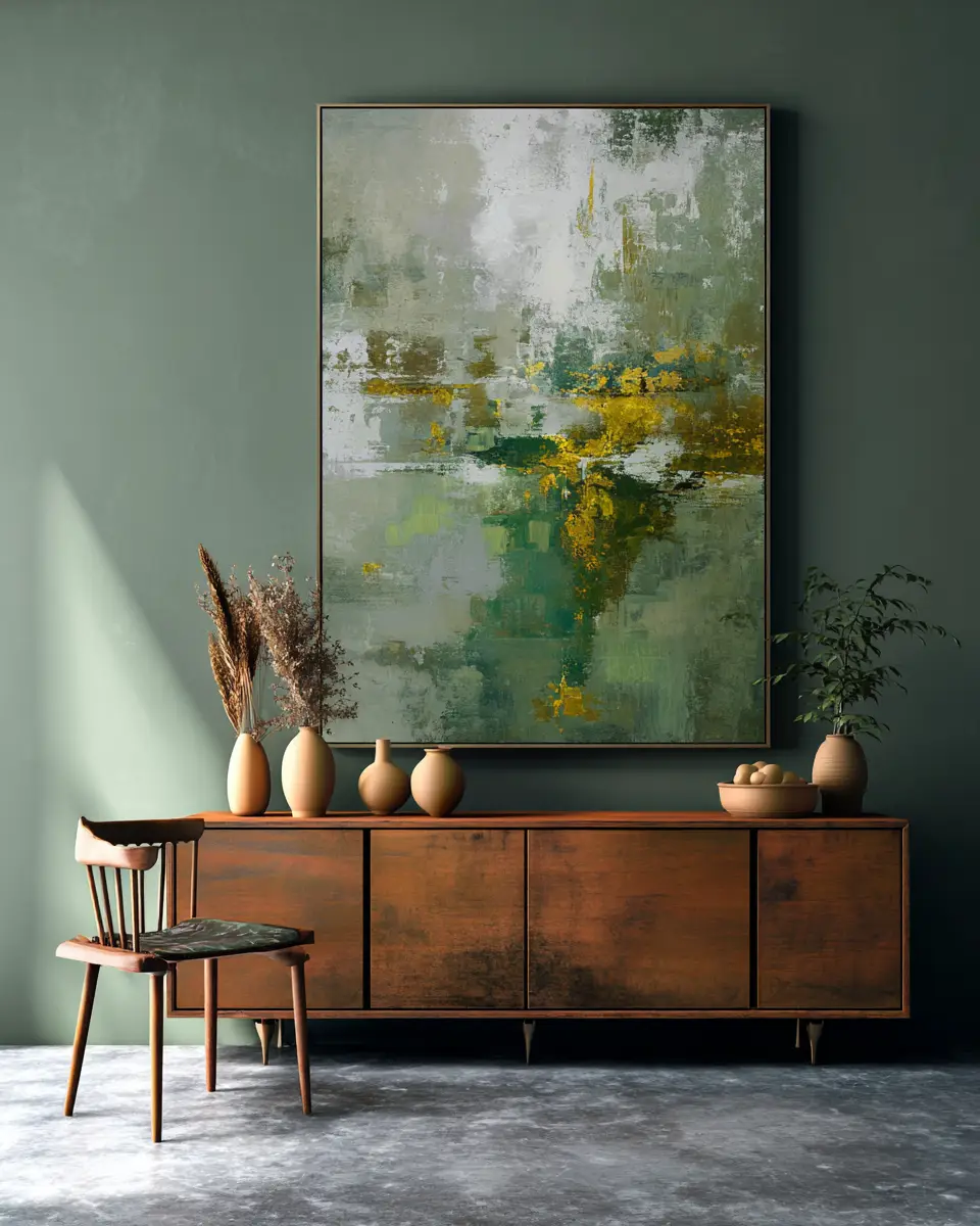 Olive Green Classic Dining Room Decor Ideas