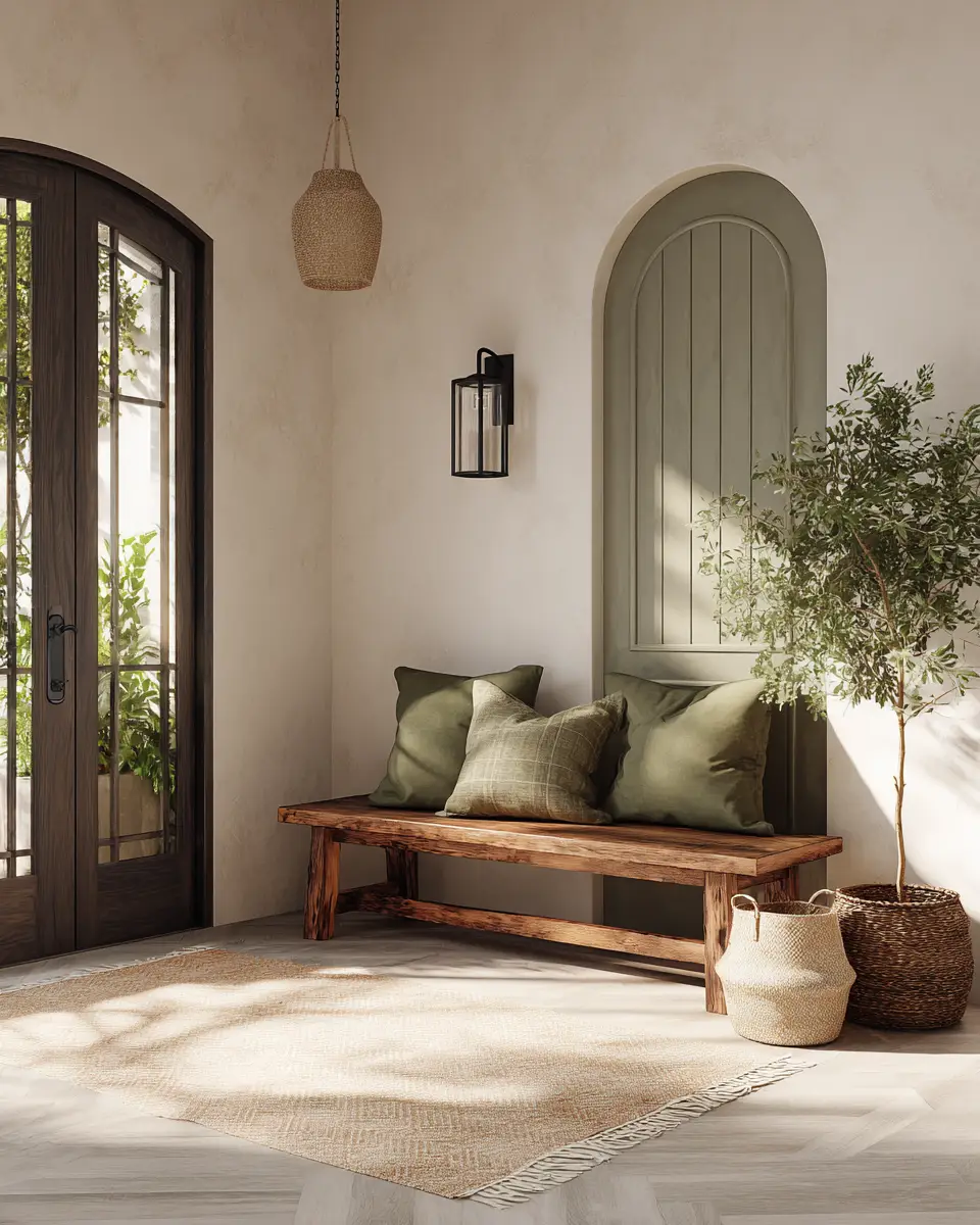 Olive Green Coastal Entryway Decor Ideas