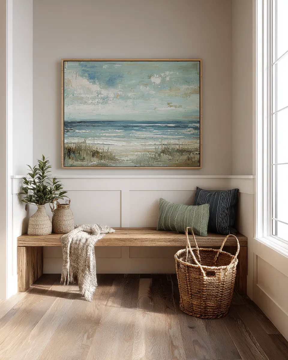 Olive Green Coastal Entryway Decor Ideas